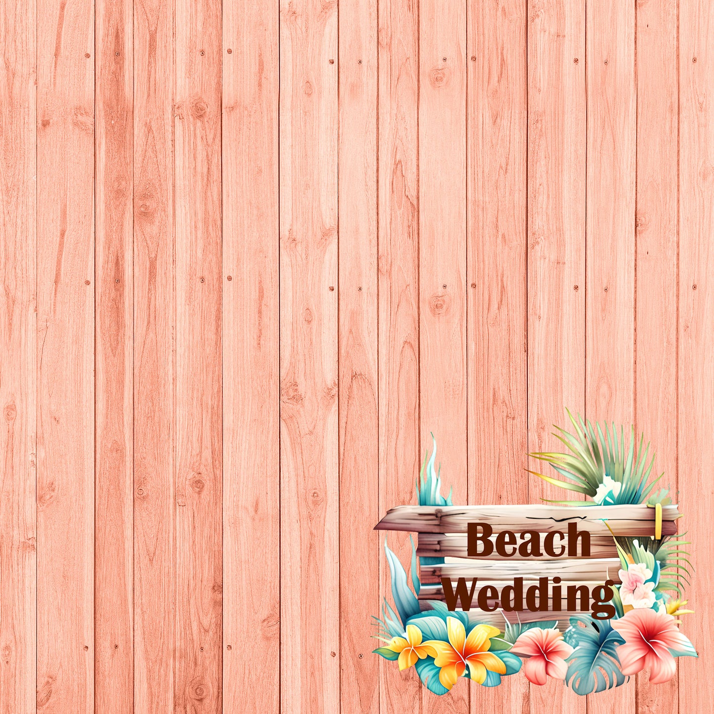 Island Life Collection Beach Wedding 12 x 12 Double-Sided Scrapbook Paper by SSC Designs - 15 Pack