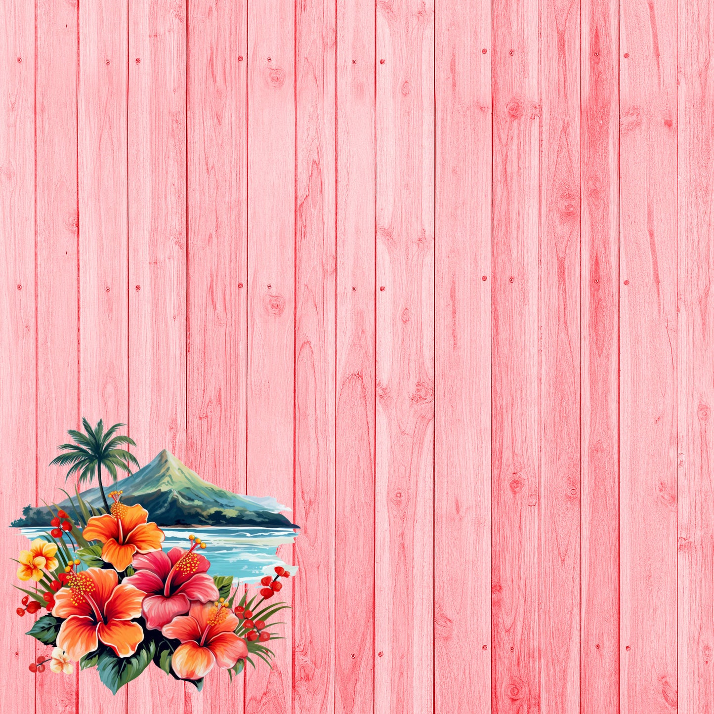 Island Life Collection Tropical Island 12 x 12 Double-Sided Scrapbook Paper by SSC Designs - 15 Pack