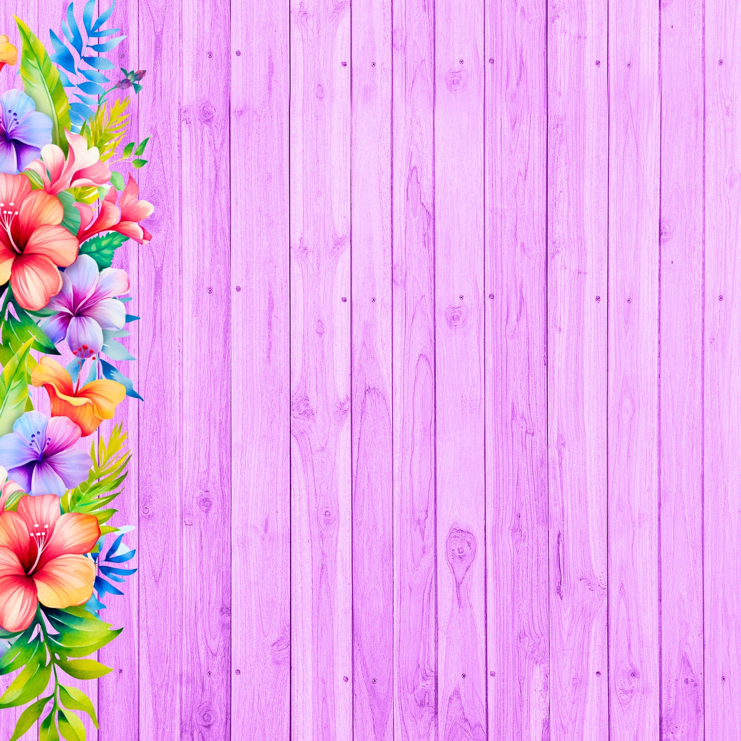 Island Life Collection Floral 12 x 12 Double-Sided Scrapbook Paper by SSC Designs - 15 Pack