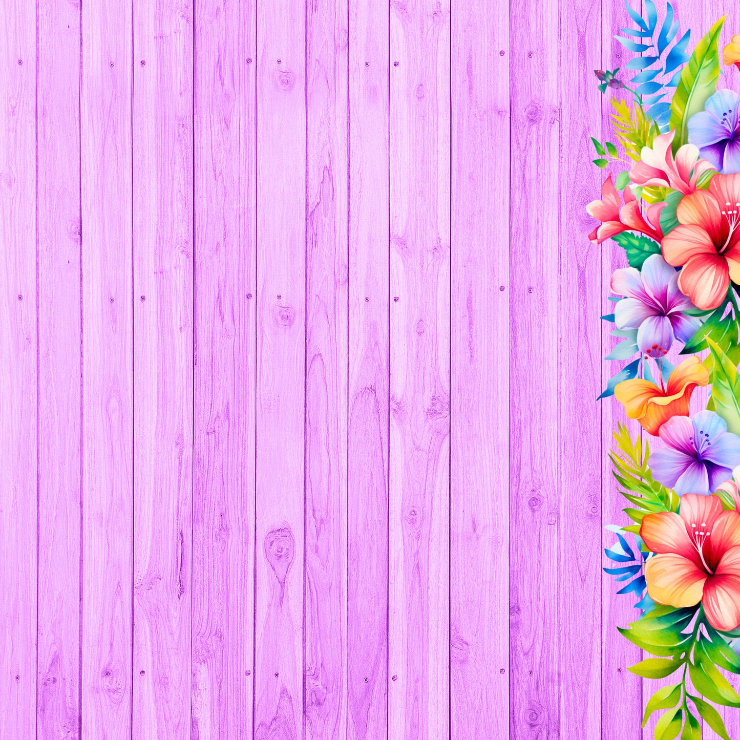 Island Life Collection Floral 12 x 12 Double-Sided Scrapbook Paper by SSC Designs - 15 Pack
