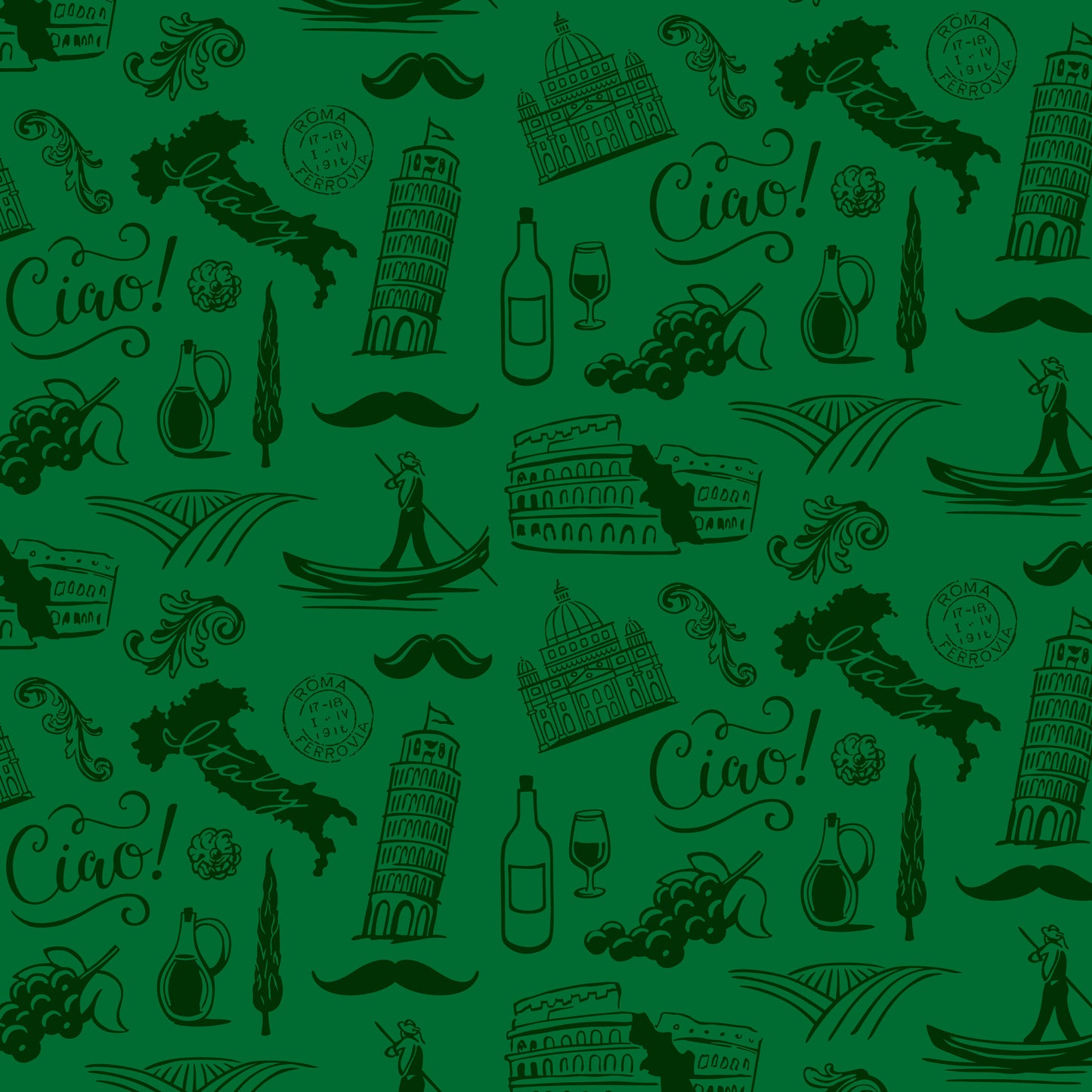 MNineDesign's Italy Collection Italy 12 x 12 Double-Sided Scrapbook Paper - 15 Pack