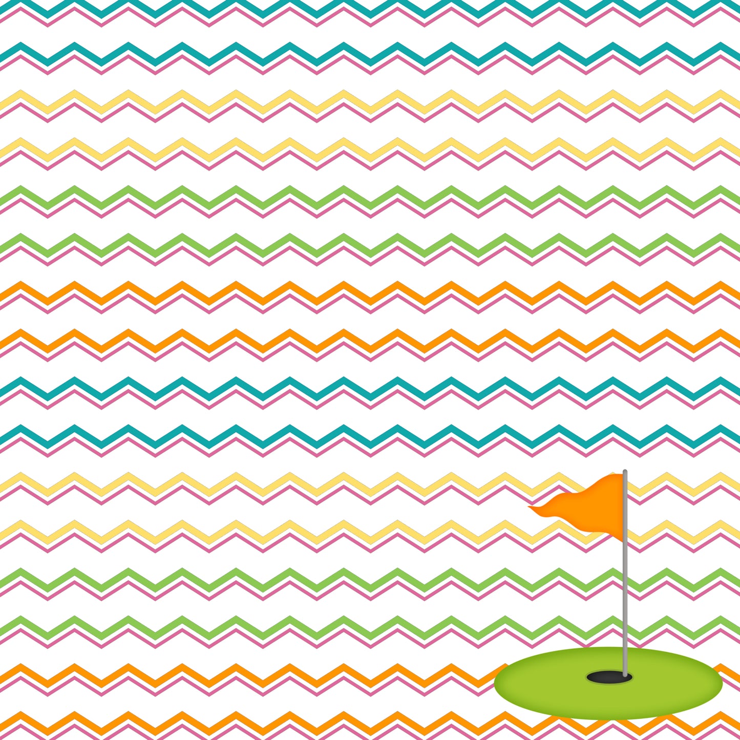 Just Fun Collection Mini Golf 12 x 12 Double-Sided Scrapbook Paper by SSC Designs - 15 Pack