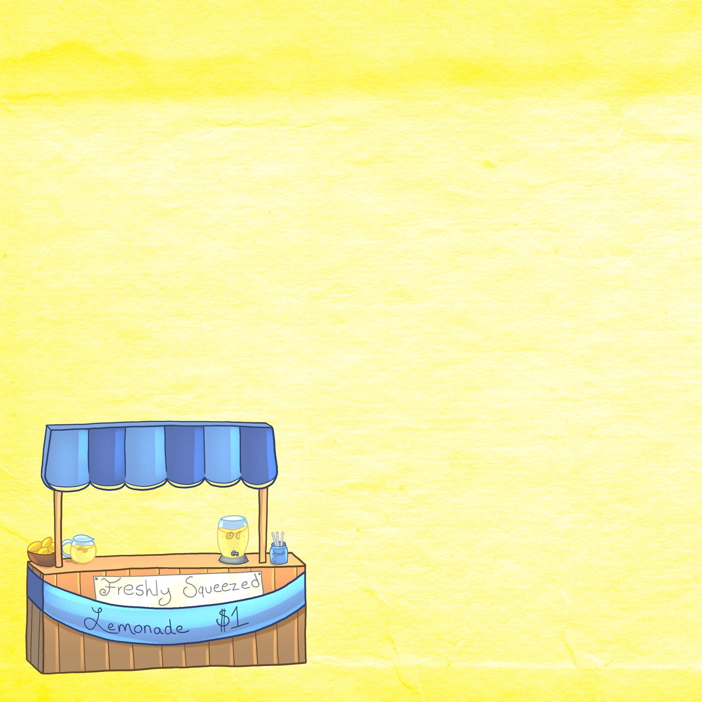 Just Fun Collection Lemonade Stand 12x12 Double-Sided Scrapbook Paper by SSC Designs