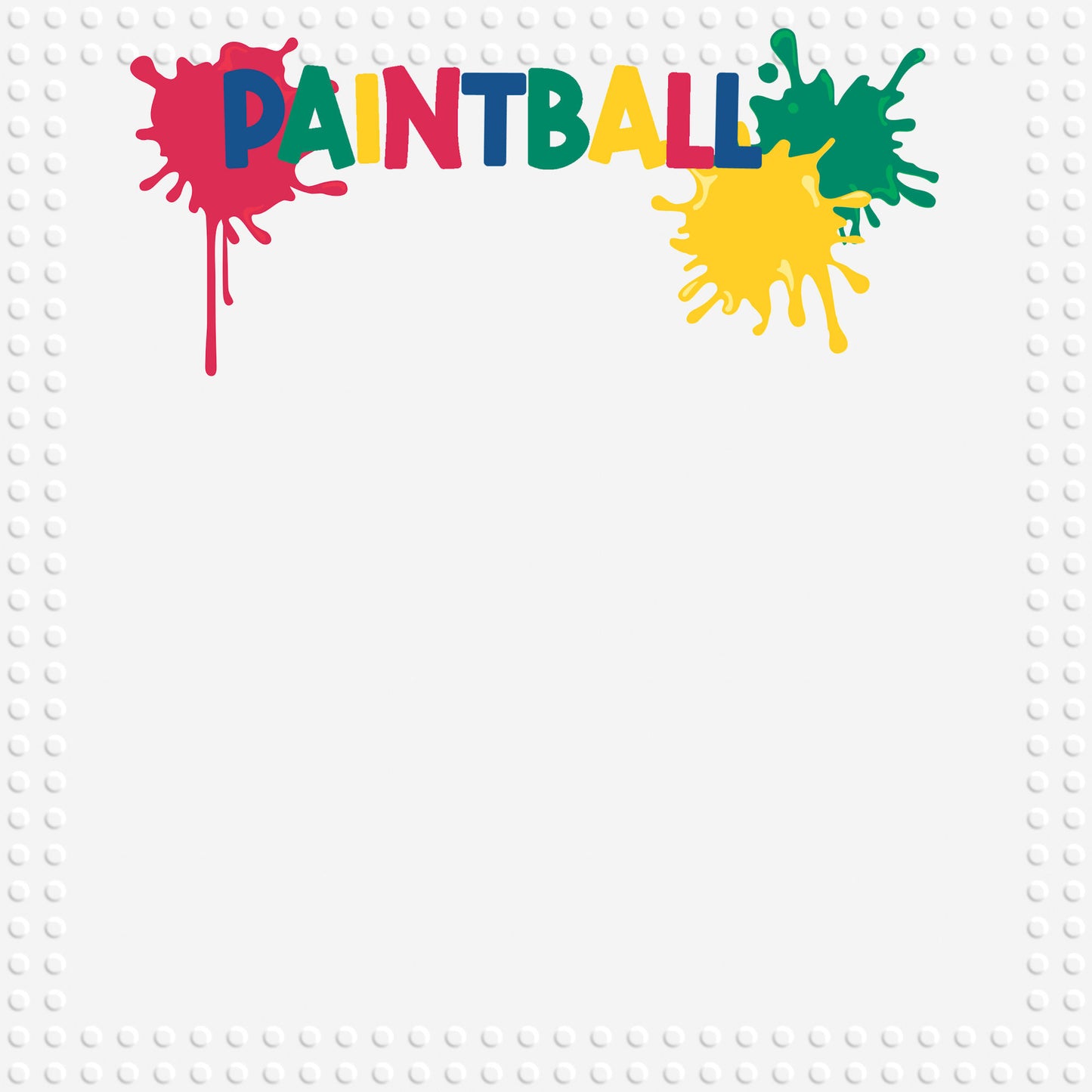 Just Fun Collection Paintball 12 x 12 Double-Sided Scrapbook Paper by SSC Designs - 15 Pack
