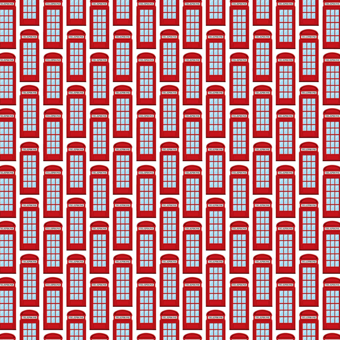 MNineDesign's Jolly Ole London Collection Phone Booth 12 x 12 Double-Sided Scrapbook Paper - 15 Pack