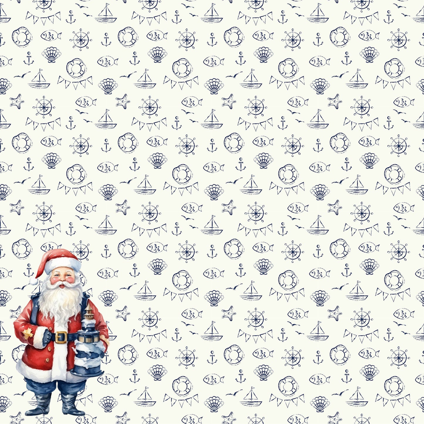 Merry Cruisemas Collection Santa Cruise 12 x 12 Double-Sided Scrapbook Paper by SSC Designs - 15 Pack