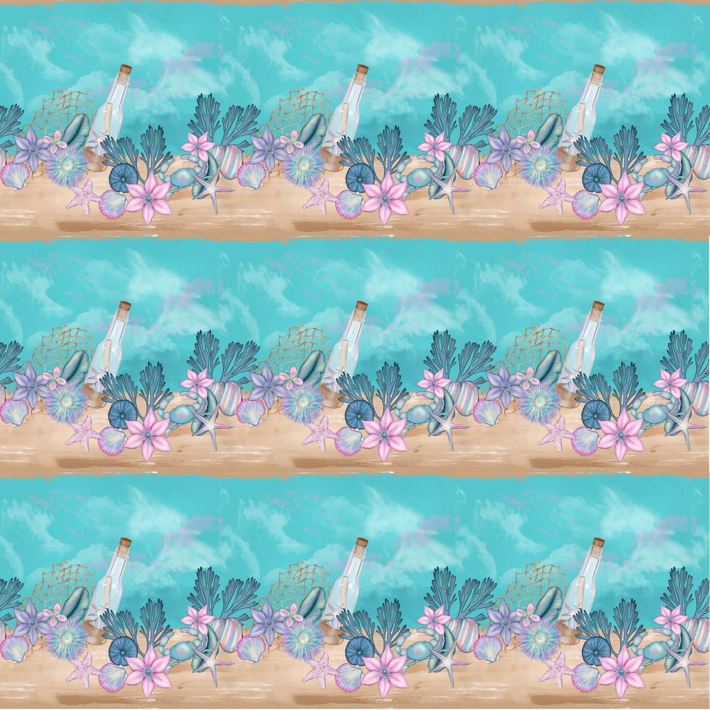 Gaynor Carradice's Mermaids & Seashells Collection Message In A Bottle 12 x 12 Double-Sided Scrapbook Paper - 15 Pack