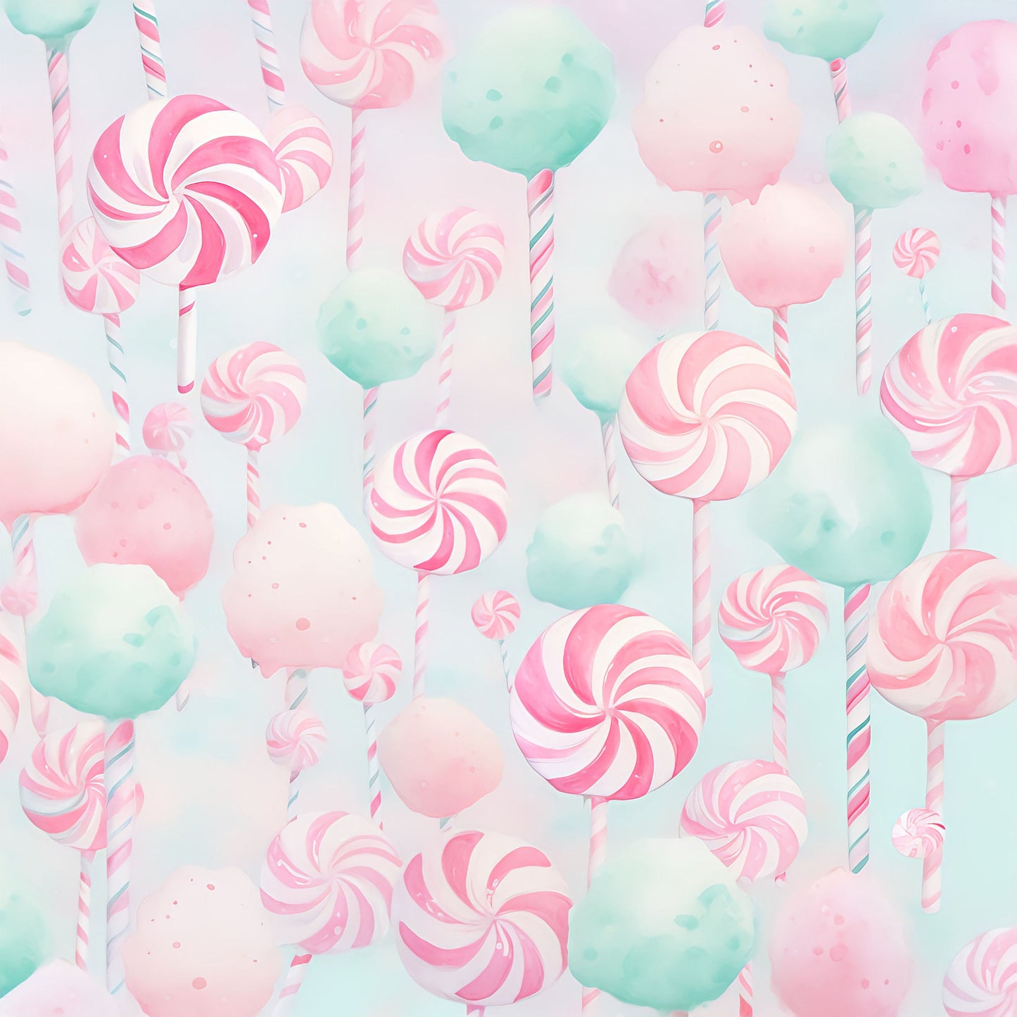 Mint Christmas Collection Candy Cane Lane 12 x 12 Double-Sided Scrapbook Paper by SSC Designs - 15 Pack