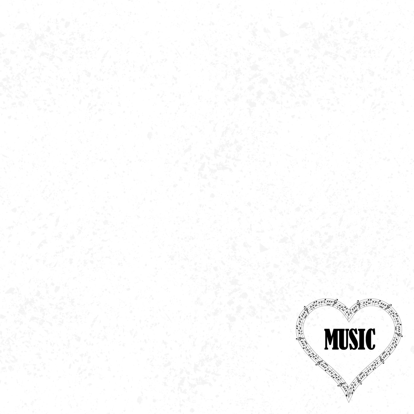 Musical Note Collection I Heart Music 12 x 12 Double-Sided Scrapbook Paper by SSC Designs