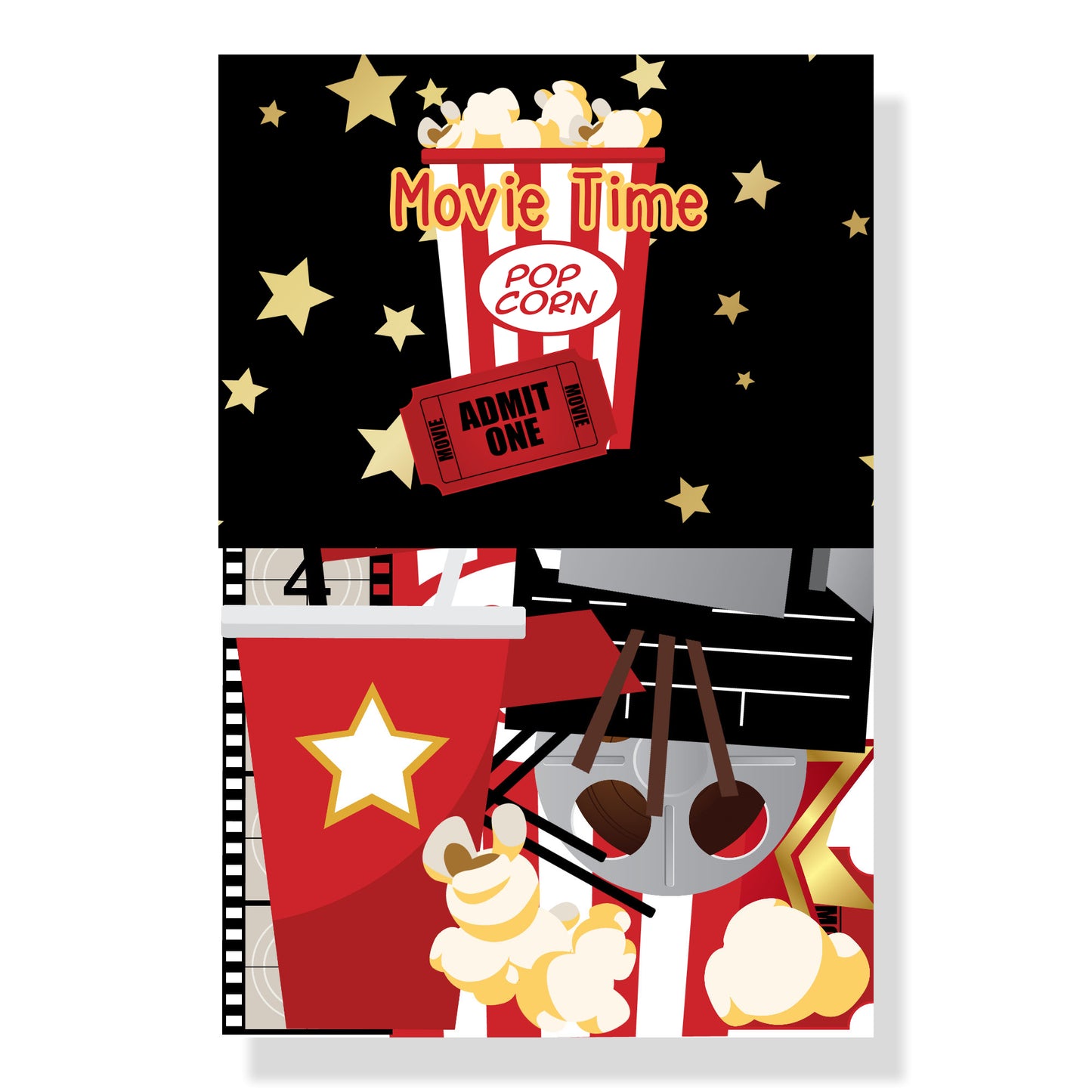 Movie Time Collection 12 x 12 Scrapbook Paper & Embellishment Kit by SSC Designs - 3 Kits