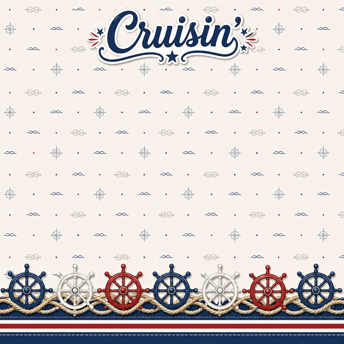 Nautical Adventures Cruisin' 12 x 12 Double-Sided Scrapbook Paper by SSC Designs - 15 Pack