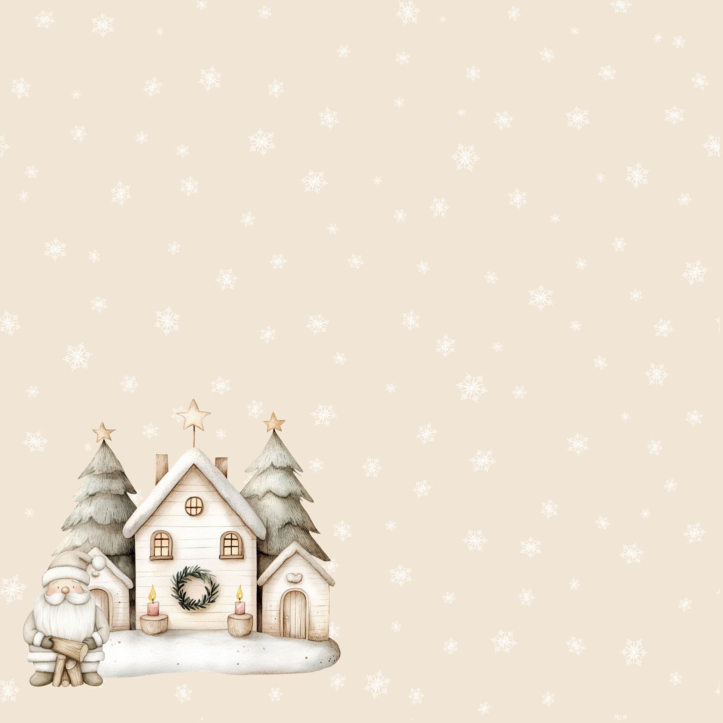 Nordic Christmas Collection Home For Christmas 12 x 12 Double-Sided Scrapbook Paper by SSC Designs - 15 Pack