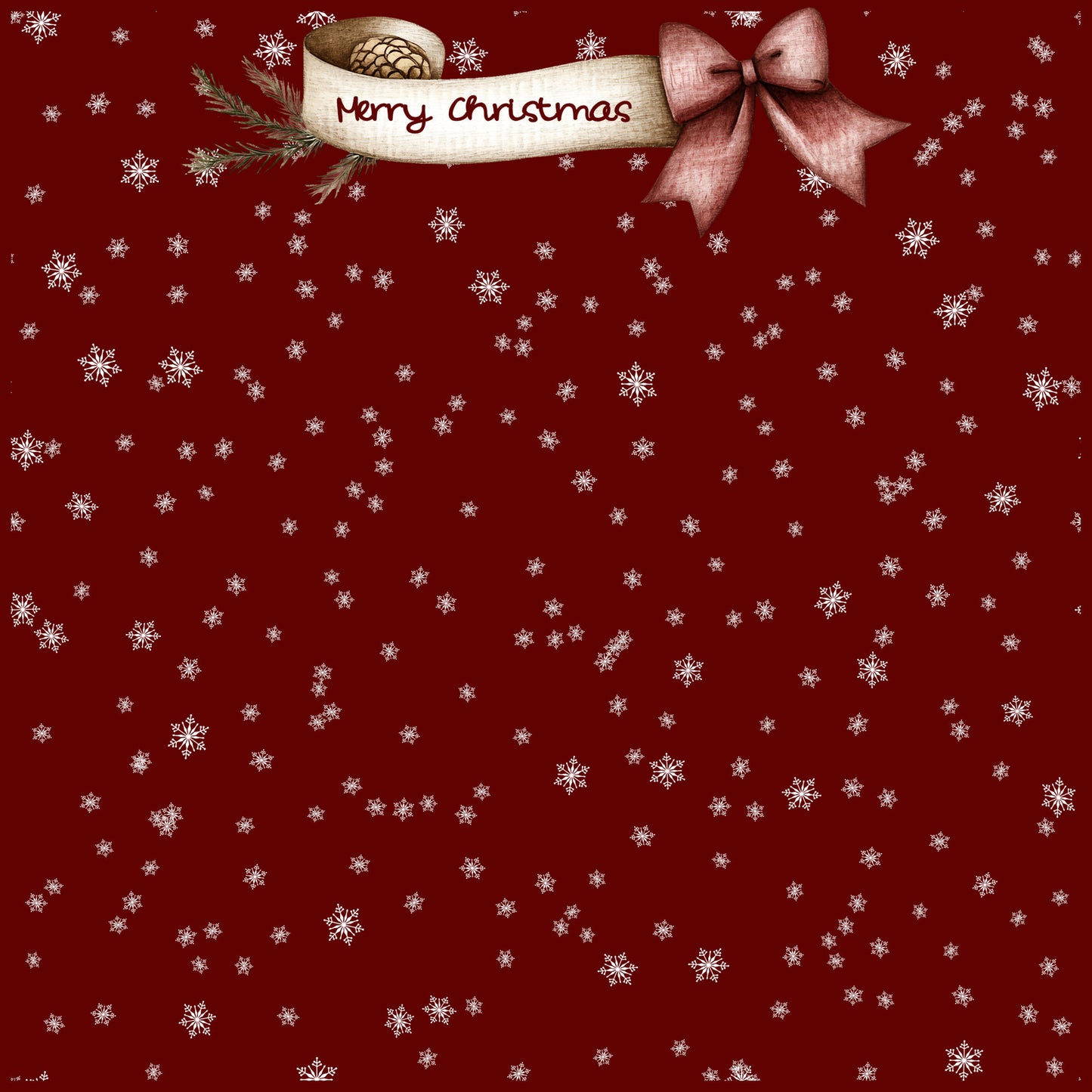 Nordic Christmas Collection Merry Christmas 12 x 12 Double-Sided Scrapbook Paper by SSC Designs - 15 Pack