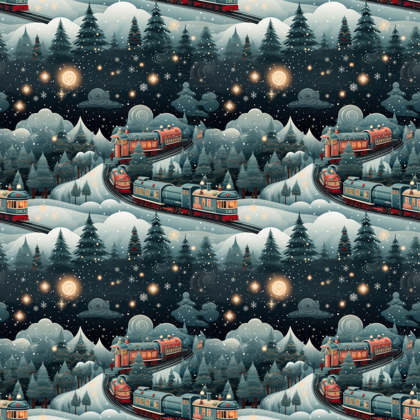 North Pole Express Collection North Pole Express 12 x 12 Double-Sided Scrapbook Paper by SSC Designs - 15 Pack