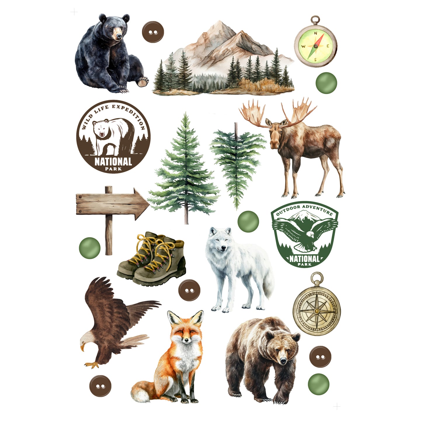 National Parks Collection Laser Cut Scrapbook Ephemera Embellishments by SSC Designs - 3 Packs