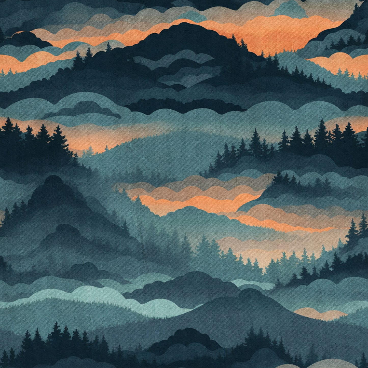 National Parks Collection Sunset Mountains 12 x 12 Double-Sided Scrapbook Paper by SSC Designs - 15 Pack