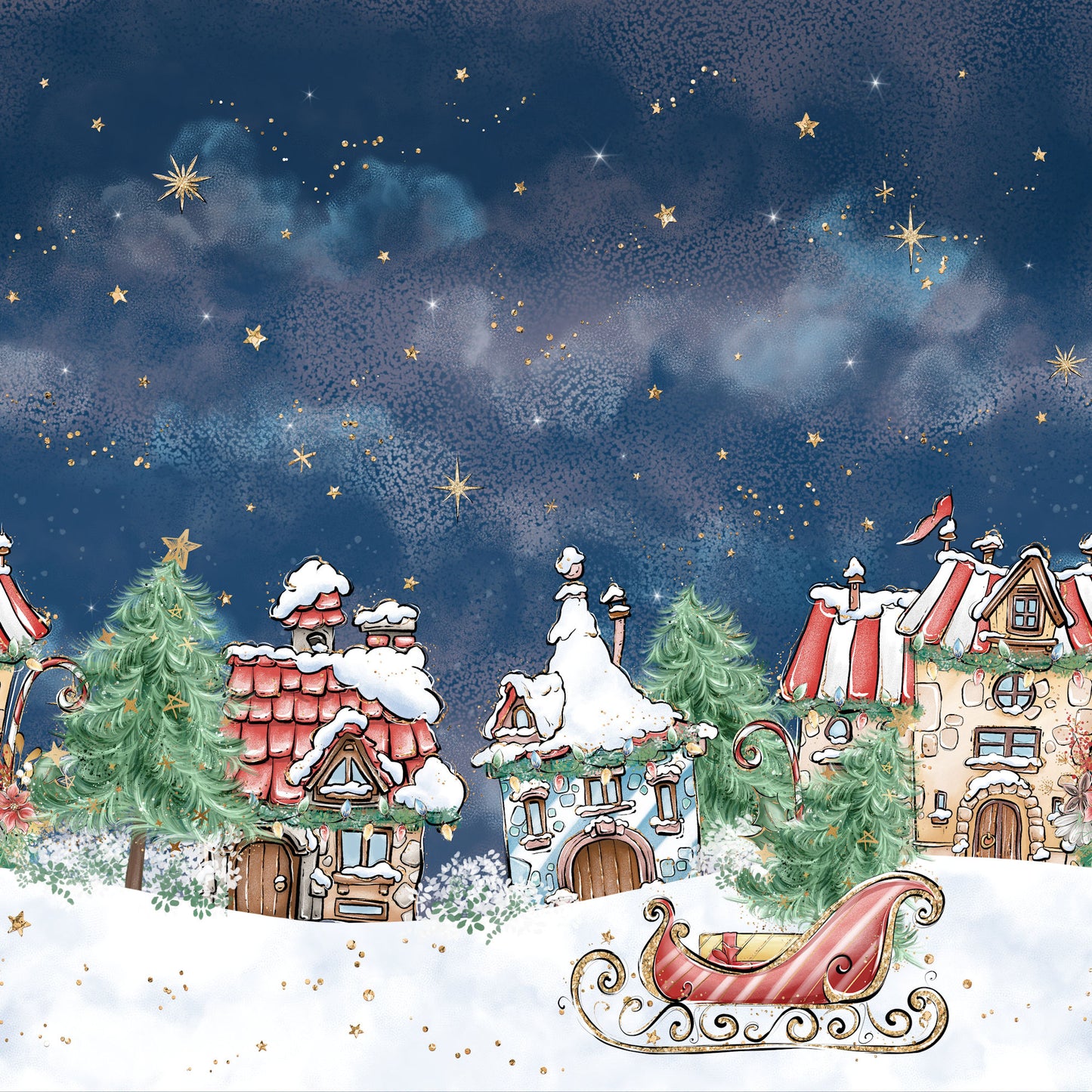 North Pole Collection Ready For Christmas 12 x 12 Double-Sided Scrapbook Paper by SSC Designs - 15 Pack