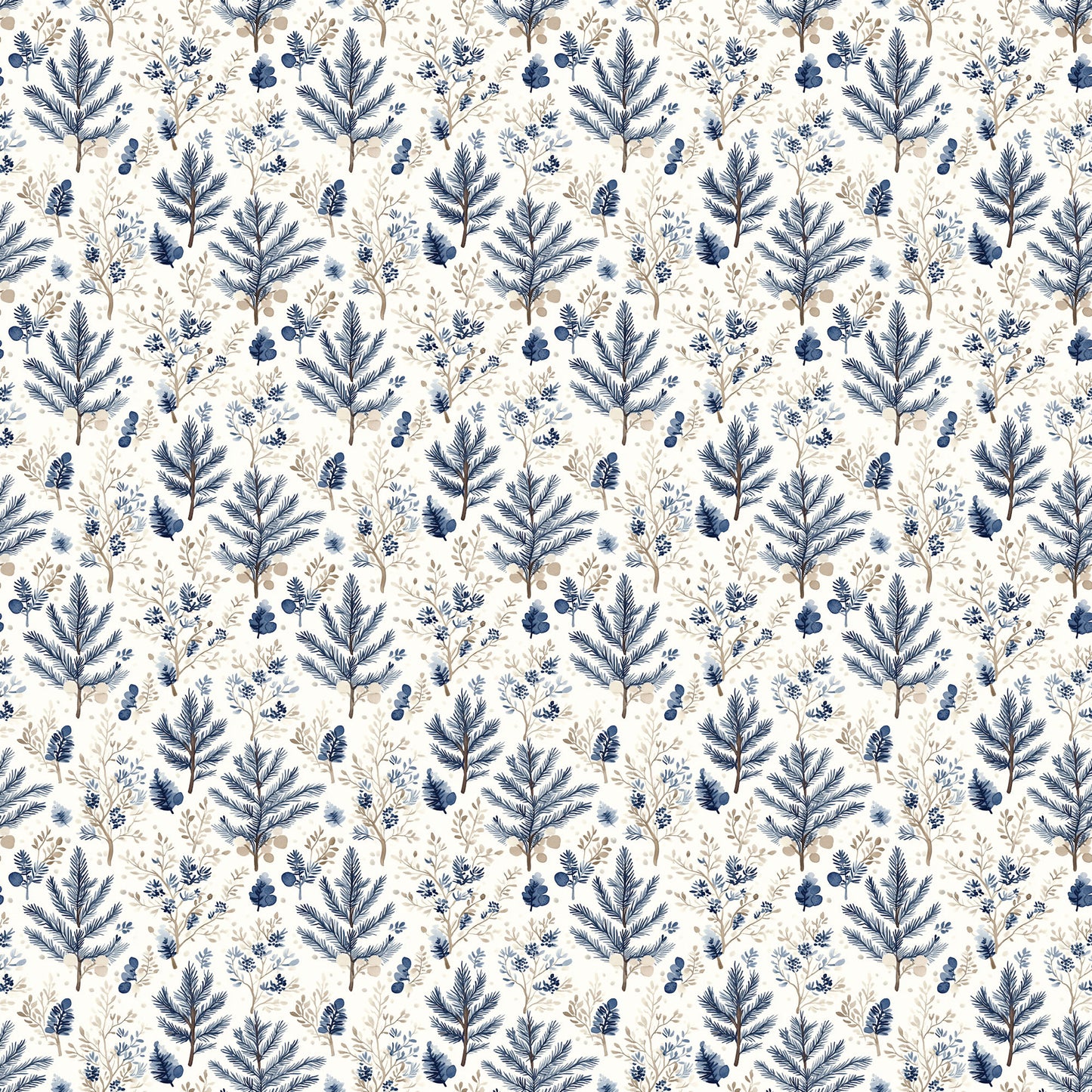 Nordic Winter Collection Frosted Pines 12 x 12 Double-Sided Scrapbook Paper by SSC Designs - 15 Pack