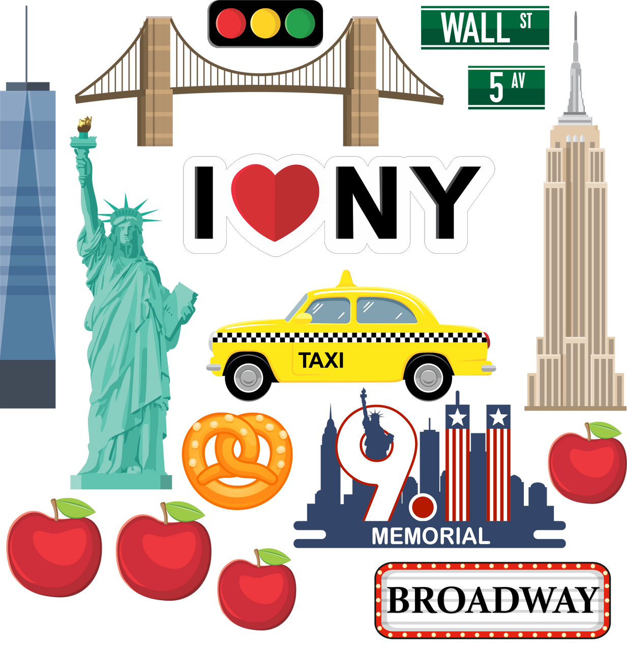 MNineDesign's New York Collection Laser Cut Ephemera Embellishments - 3 Packs