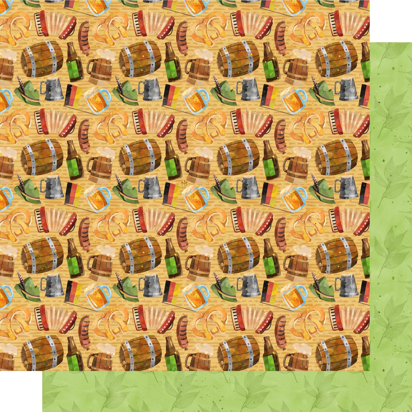 PhantasiaDesign's Oktoberfest 12 x 12 Scrapbook Paper Pack & Embellishment Kit - 3 Kits