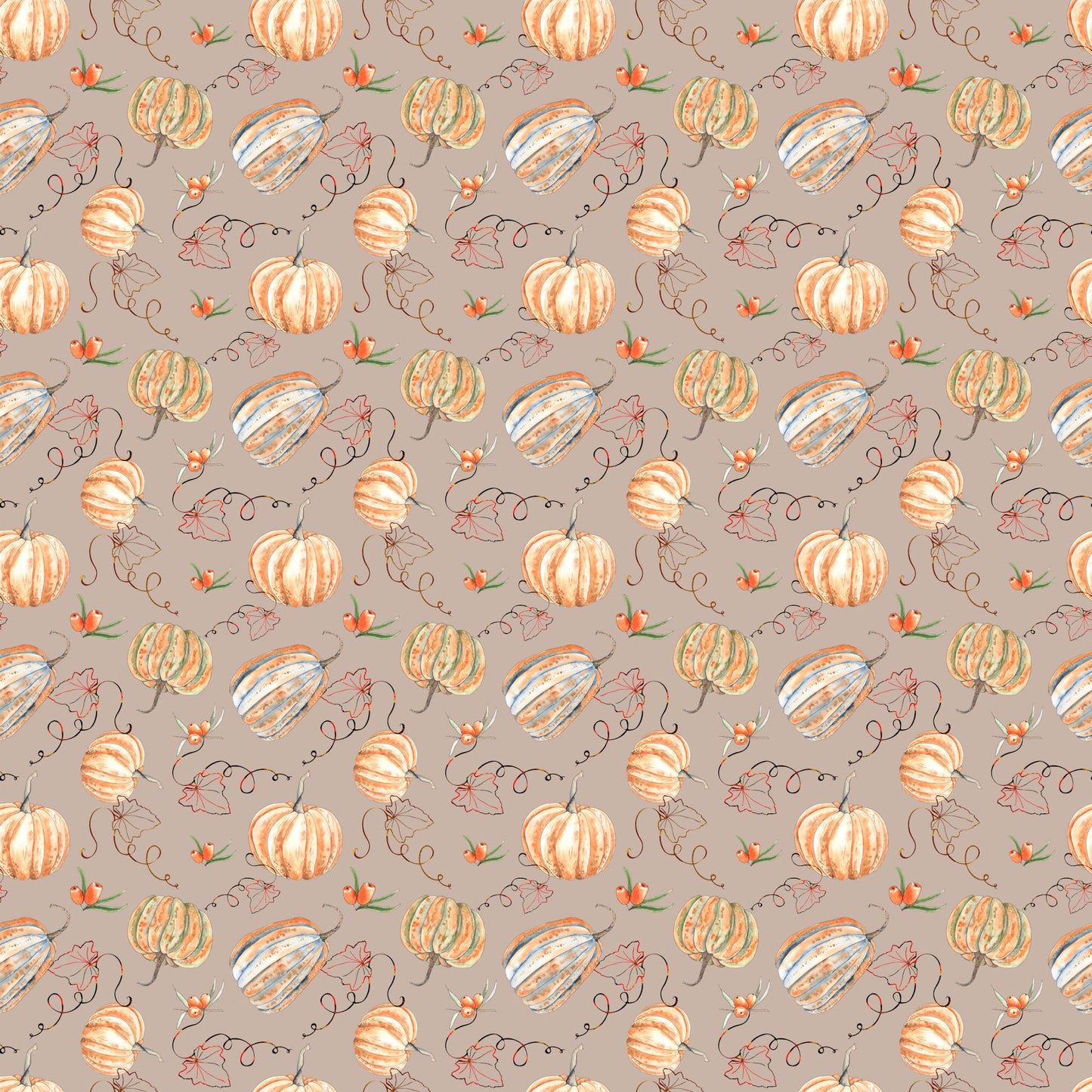 Pumpkin Patch Collection Pretty Pumpkins 12 x 12 Double-Sided Scrapbook Paper - 15 Pack