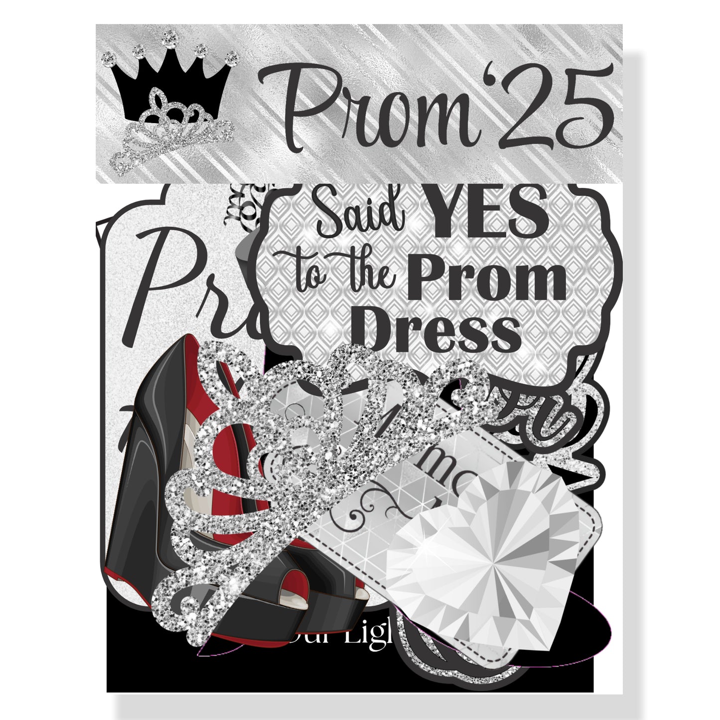 Prom 2025 Collection Laser Cut Scrapbook Ephemera Embellishments by SSC Designs - 3 Packs