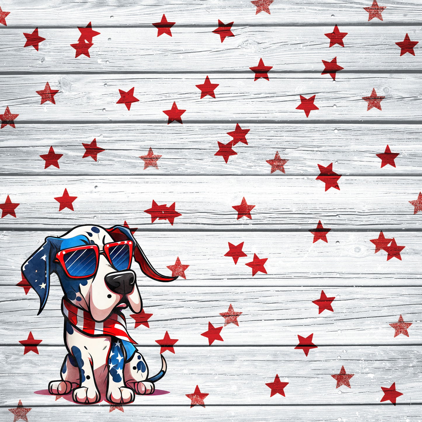 Patriotic Pups Collection Great Dane 12 x 12 Double-Sided Scrapbook Paper by SSC Designs - 15 Pack