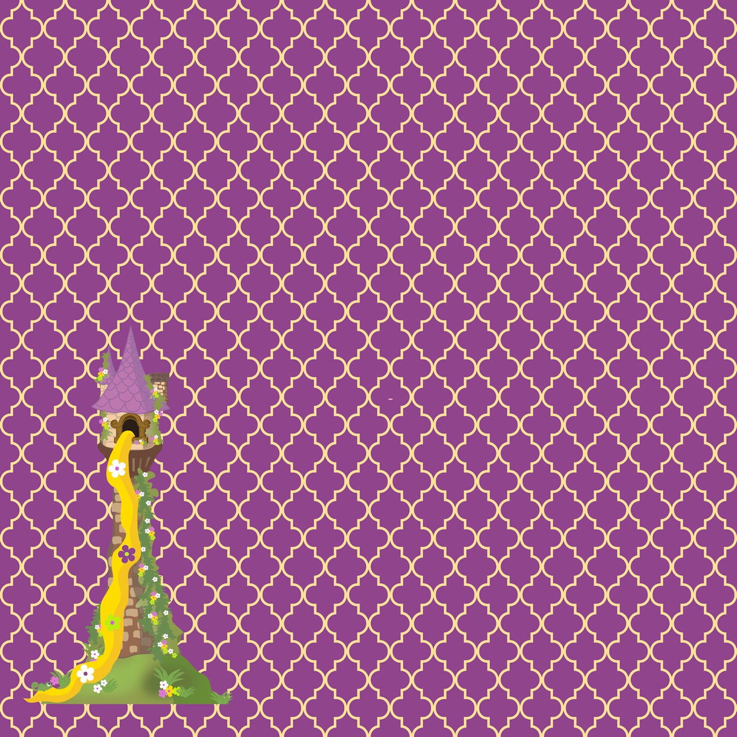 Rapunzel Collection Castle 12 x 12 Double-Sided Scrapbook Paper - 15 Pack