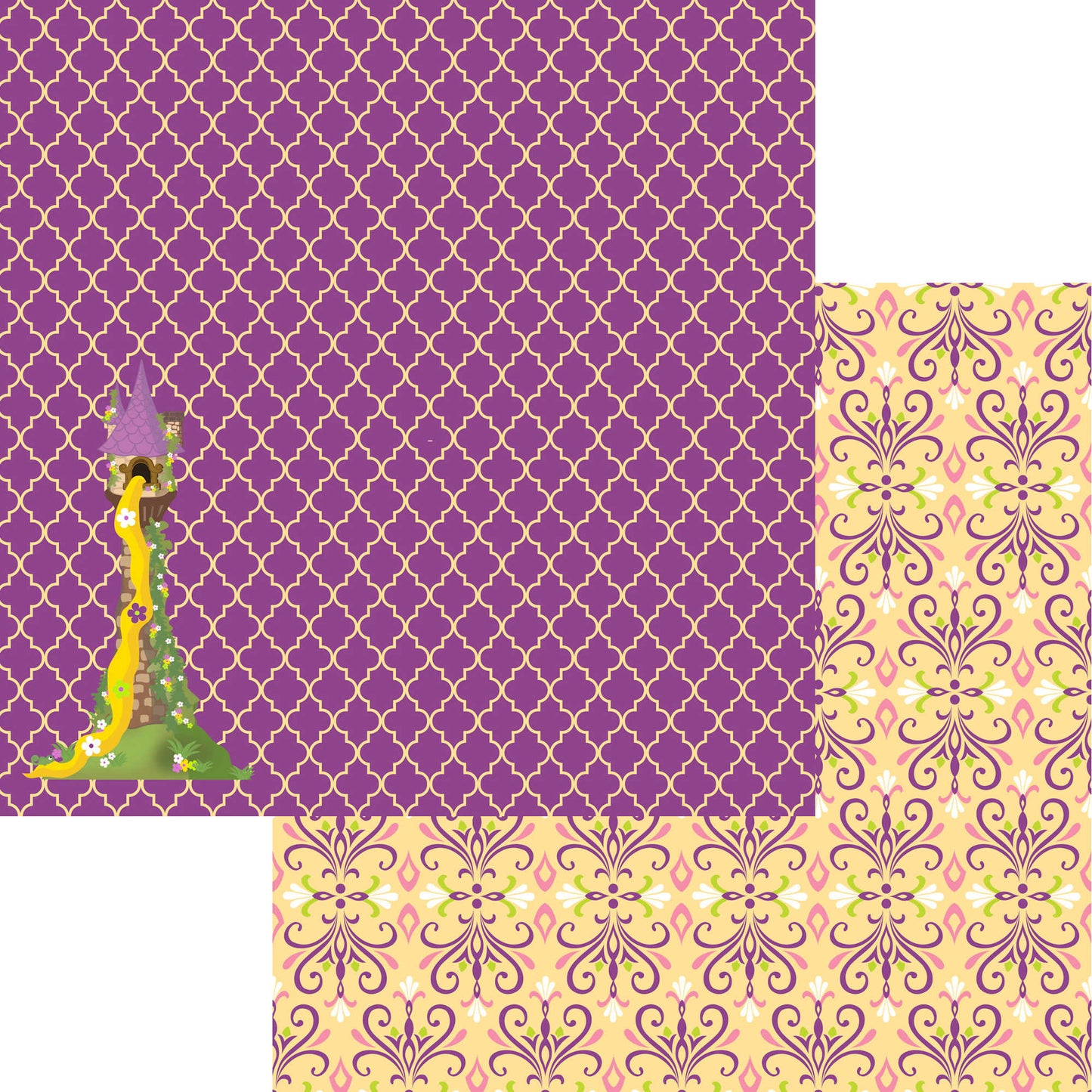 Rapunzel 12 x 12 Scrapbook Paper Pack & Embellishment Kit - 3 Kits
