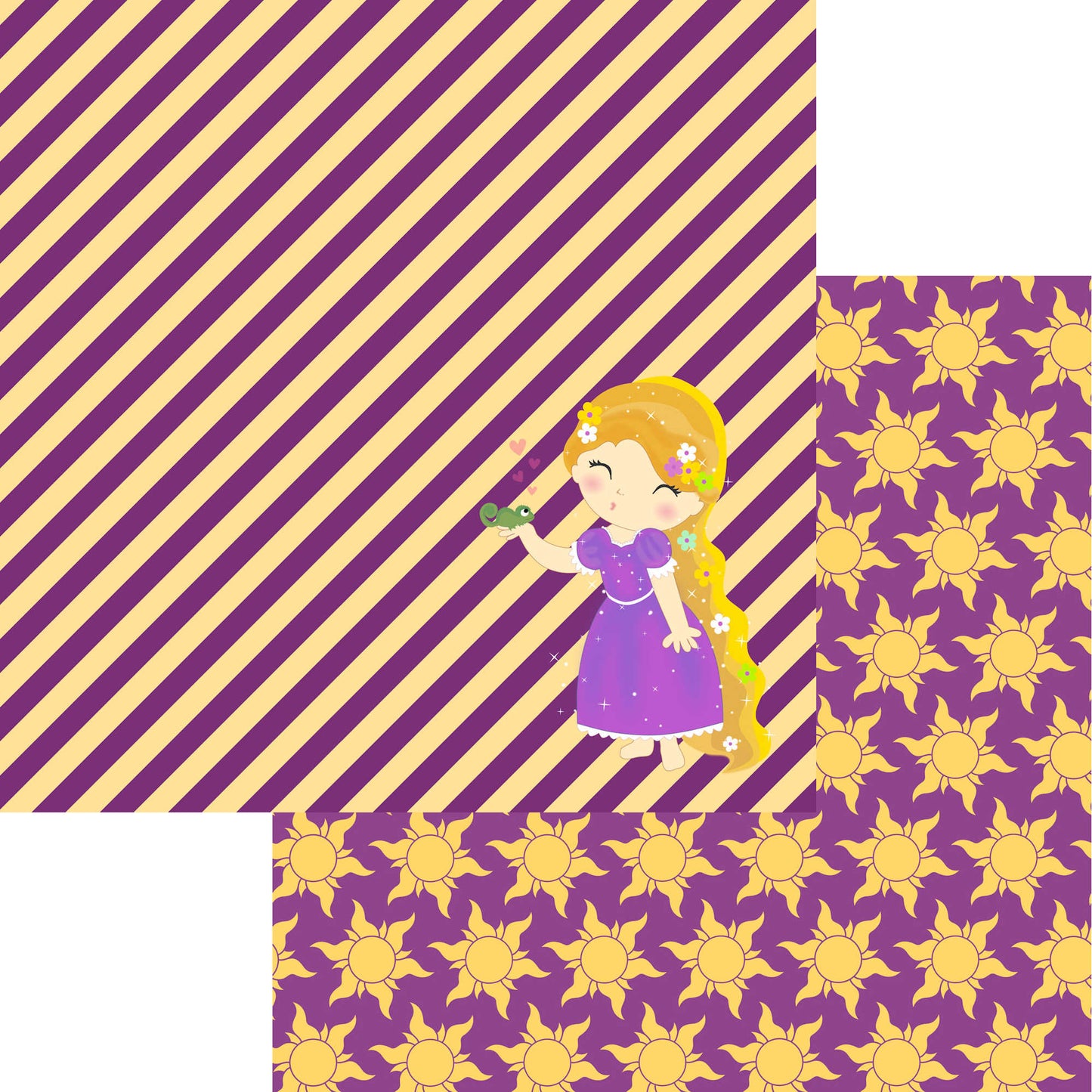Rapunzel 12 x 12 Scrapbook Paper Pack & Embellishment Kit - 3 Kits
