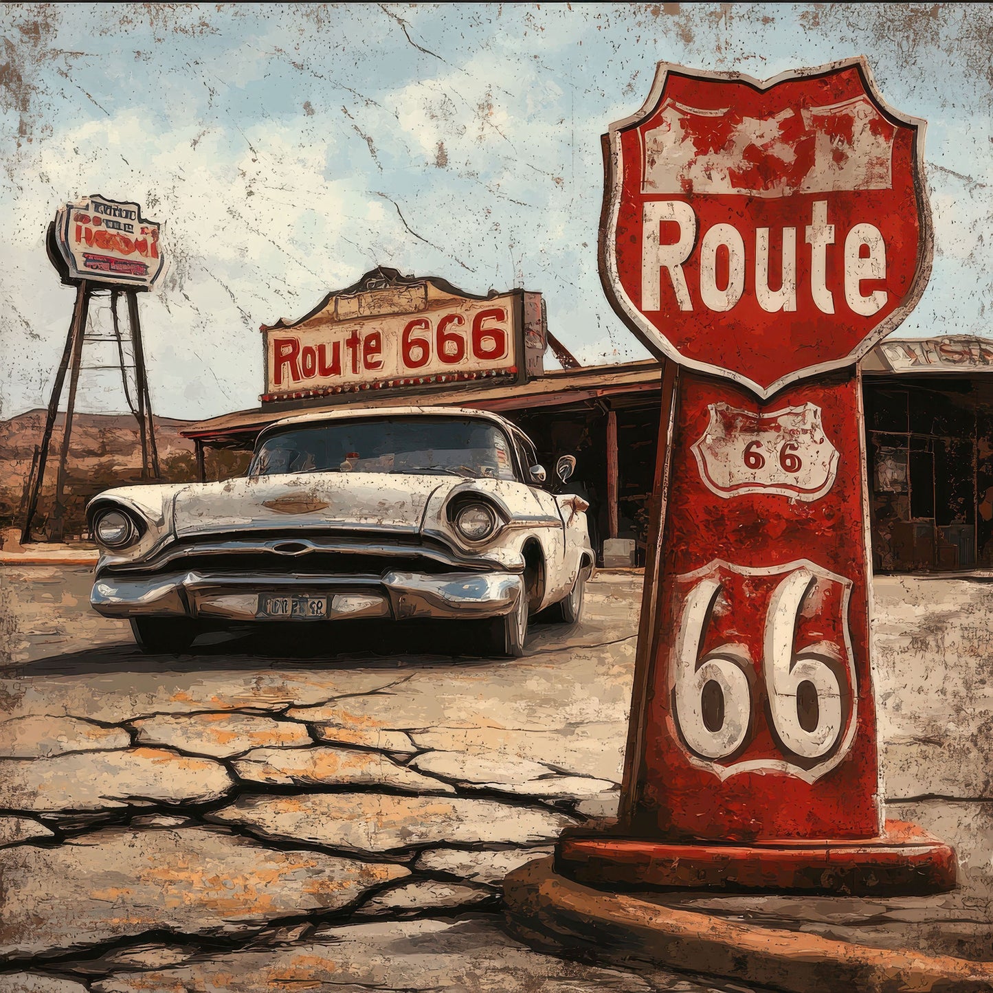 Road Trip Route 66 Collection Route Rambler 12 x 12 Double-Sided Scrapbook Paper by SSC Designs - 15 Pack
