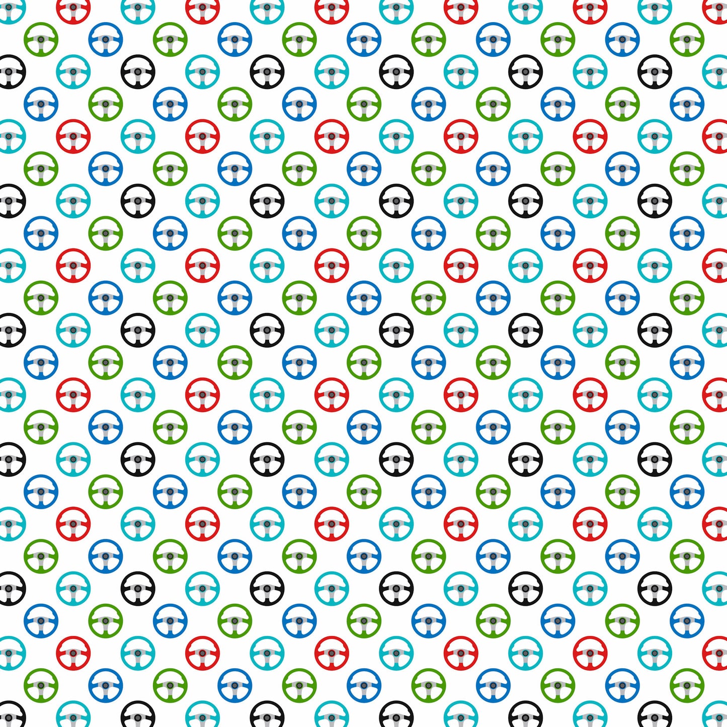 Rev Your Engine Collection Steering Wheels 12 x 12 Double-Sided Scrapbook Paper by SSC Designs - 15 Pack