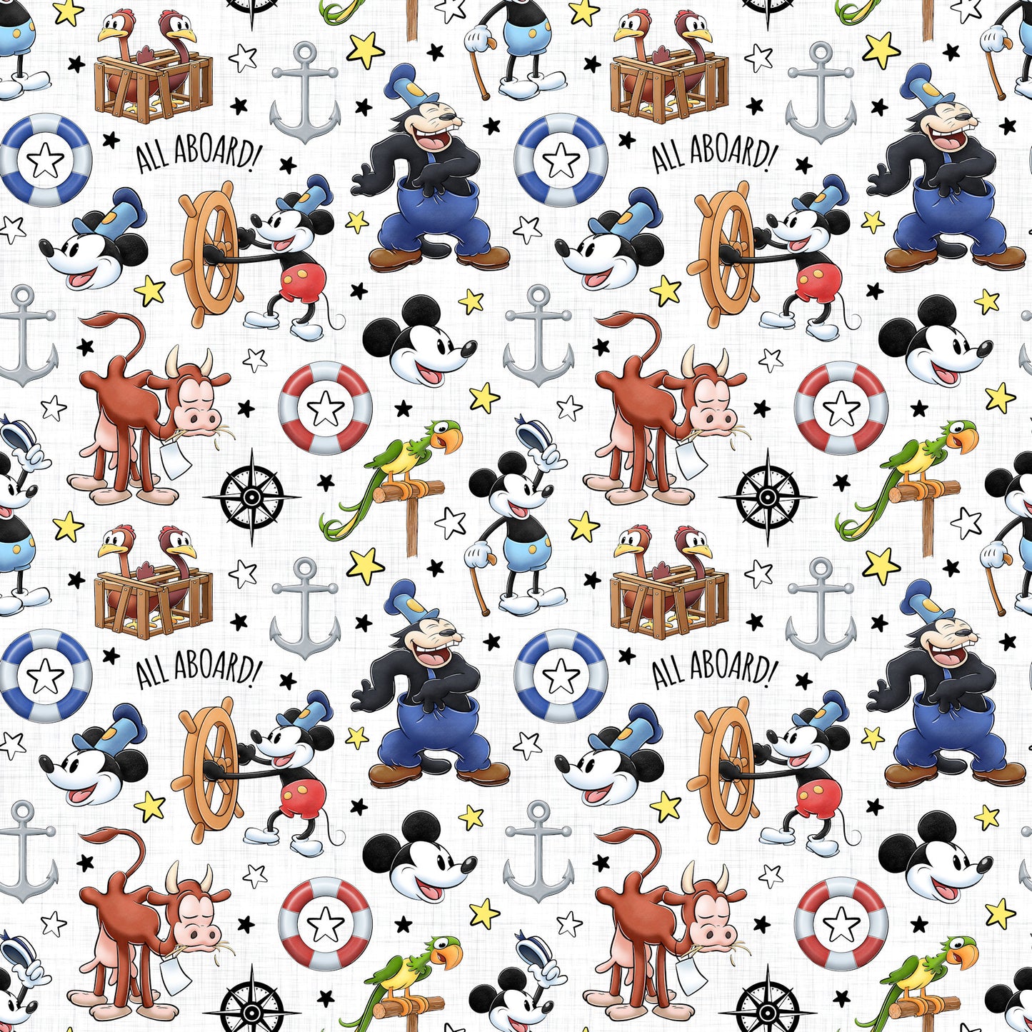 Steamboat Willie Collection Willie & Friends 12 x 12 Double-Sided Scrapbook Paper by SSC Designs - 15 Pack