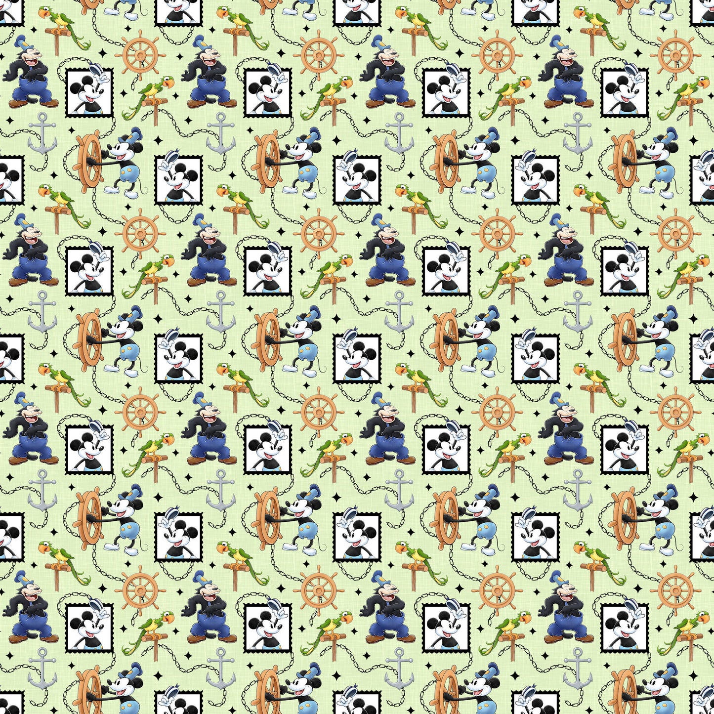 Steamboat Willie Collection Steamboat Collage 12 x 12 Double-Sided Scrapbook Paper by SSC Designs - 15 Pack