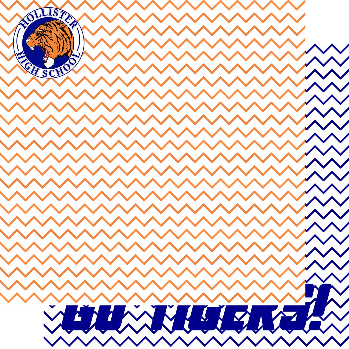 School Customs Collection School Logo 12 x 12 Double-Sided Scrapbook Paper by SSC Designs - Pack of 15