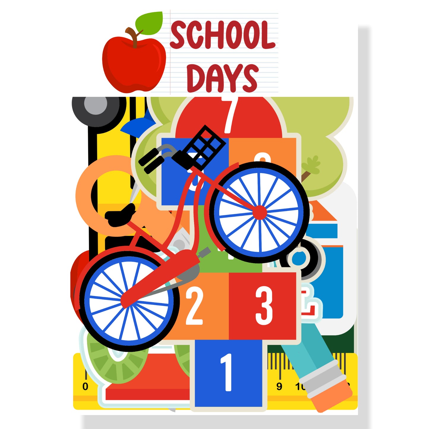 School Days 12 x 12 Scrapbook Paper & Embellishment Kit by SSC Designs - 3 Kits