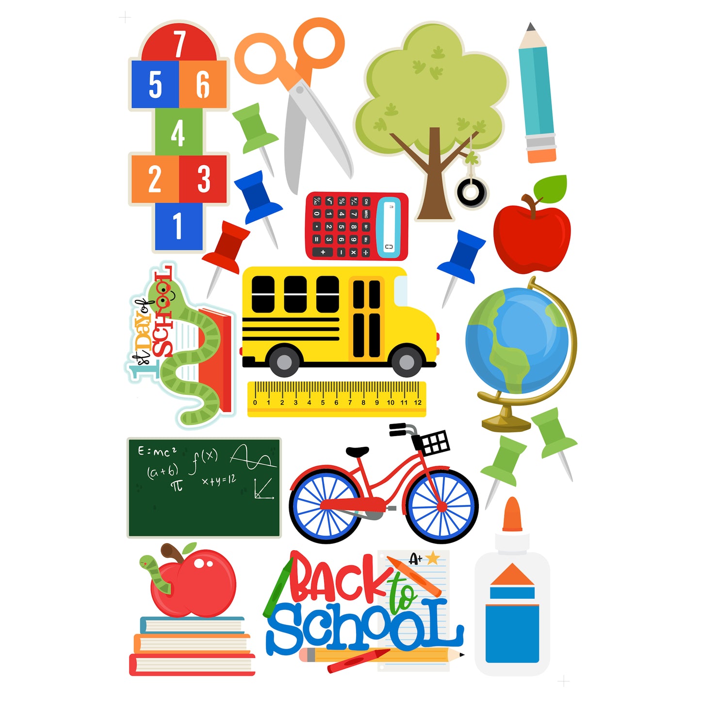 School Days 12 x 12 Scrapbook Paper & Embellishment Kit by SSC Designs - 3 Kits