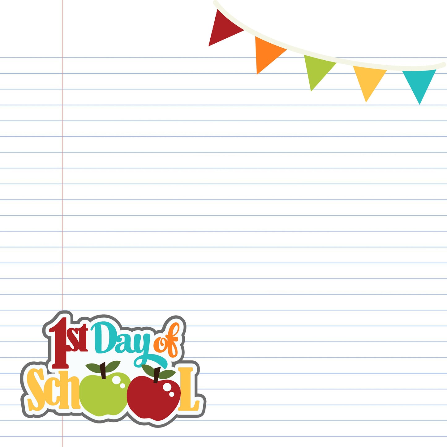 School Days Collection School Days 12 x 12 Double-Sided Scrapbook Paper by SSC Designs - 15 Pack