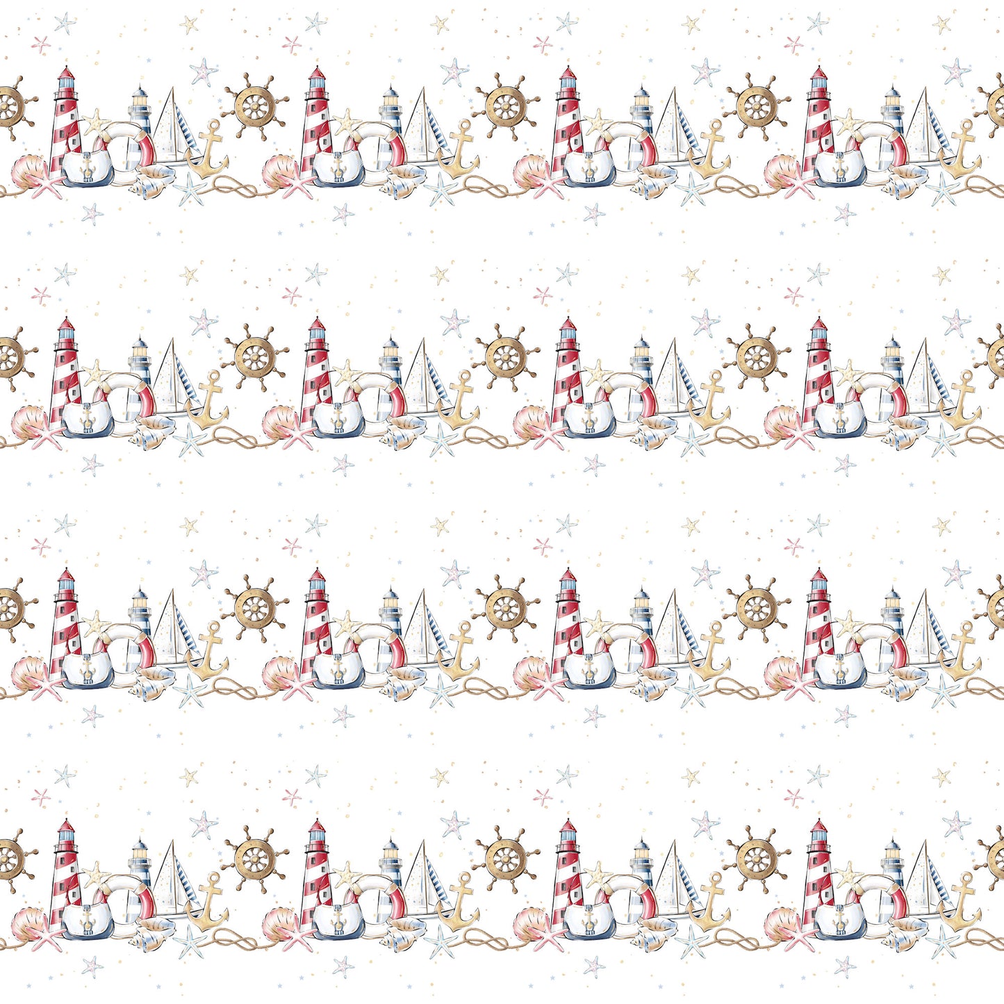 Nautical Summer Collection Lighthouses By The Seashore 12 x 12 Double-Sided Scrapbook Paper by SSC Designs - 15 Pack