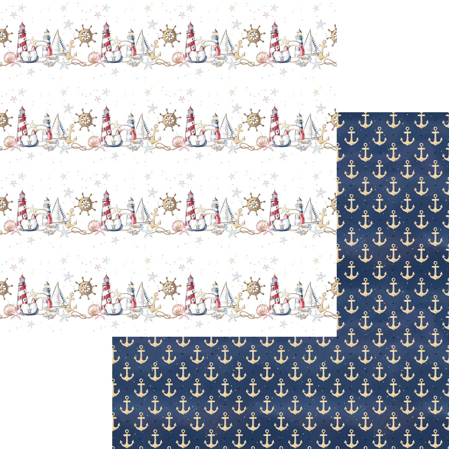 Nautical Summer 12 x 12 Scrapbook Paper & Embellishment Kit by SSC Designs - 3 Kits