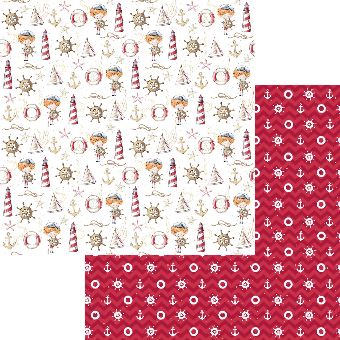 Nautical Summer 12 x 12 Scrapbook Paper & Embellishment Kit by SSC Designs - 3 Kits