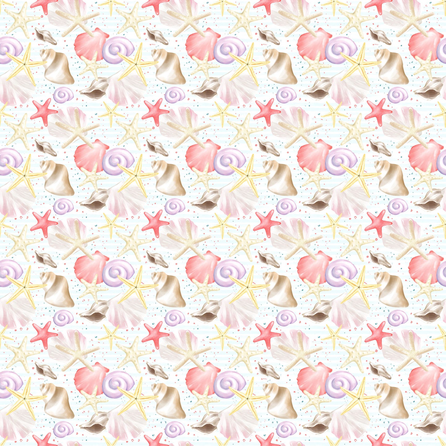 Nautical Summer Collection Seashell Pier 12 x 12 Double-Sided Scrapbook Paper by SSC Designs - 15 Pack