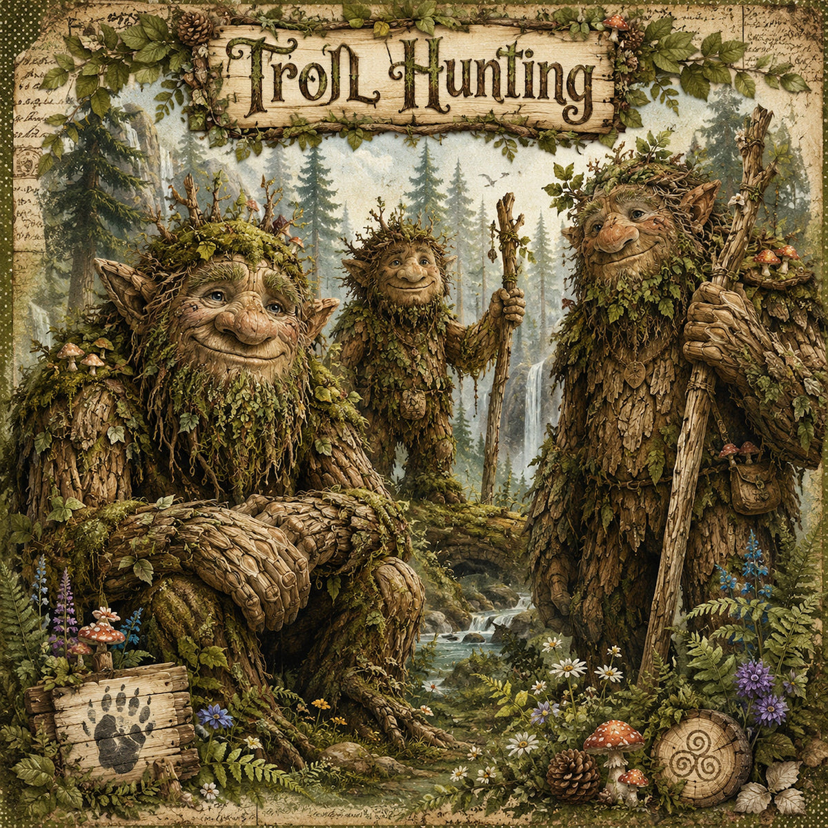 Troll Hunting 12 x 12 Double-Sided Scrapbook Paper by SSC Designs - 15 Pack