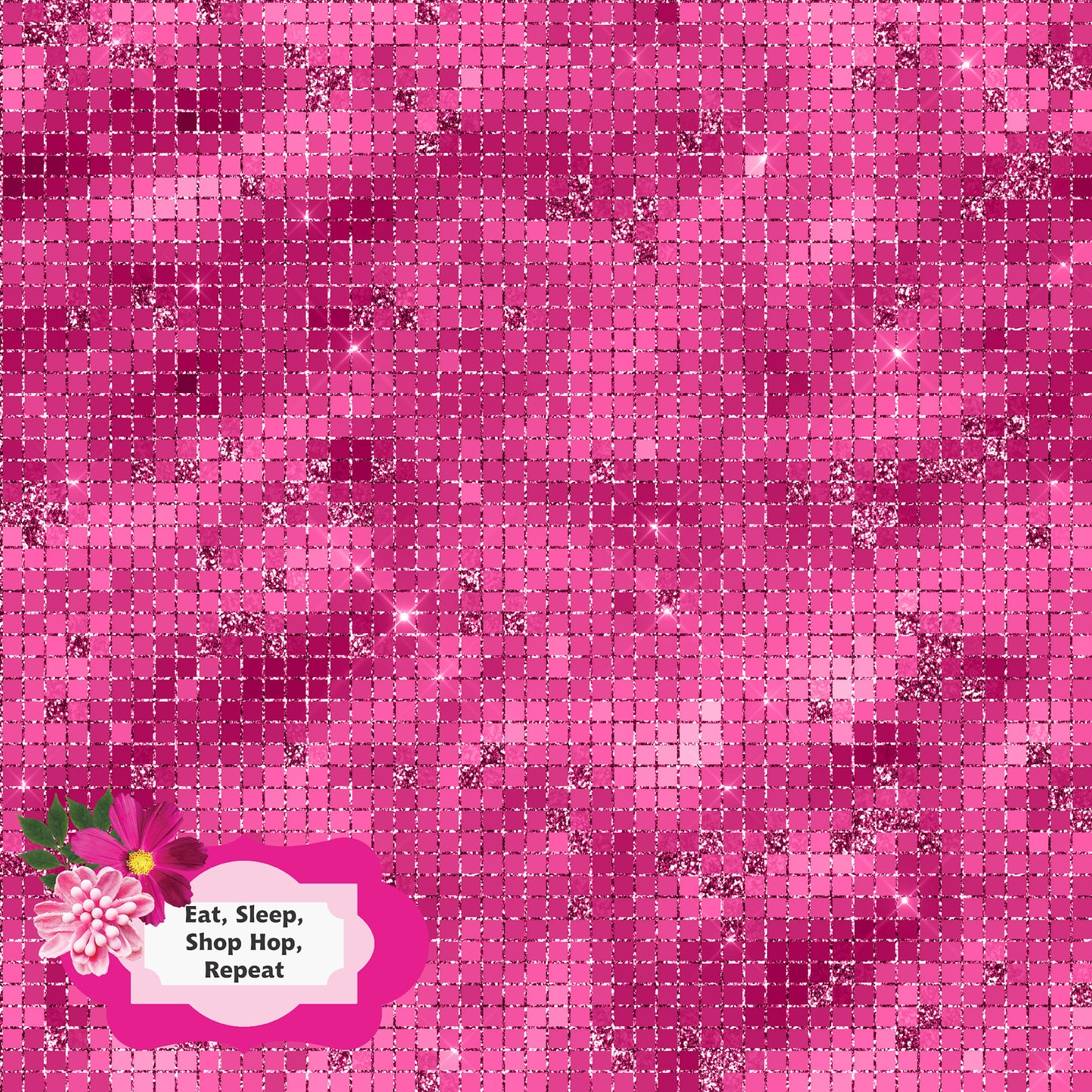 Ohio Collection Eat, Sleep, Shop Hop, Repeat 12 x 12 Double-Sided Scrapbook Paper by SSC Designs