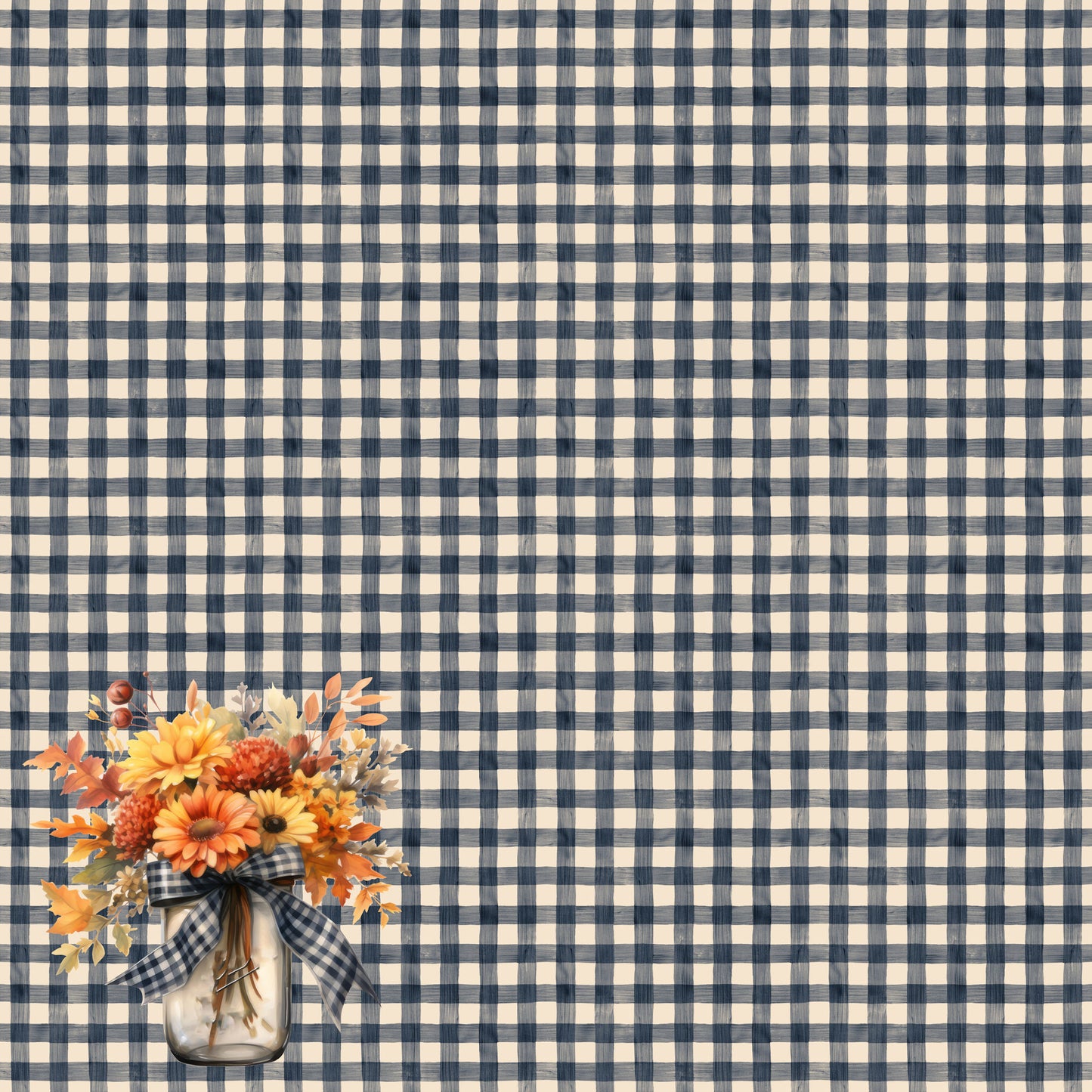 Fall Blessings Collection Beautiful Bouquet 12 x 12 Double-Sided Scrapbook Paper by SSC Designs - 15 Pack