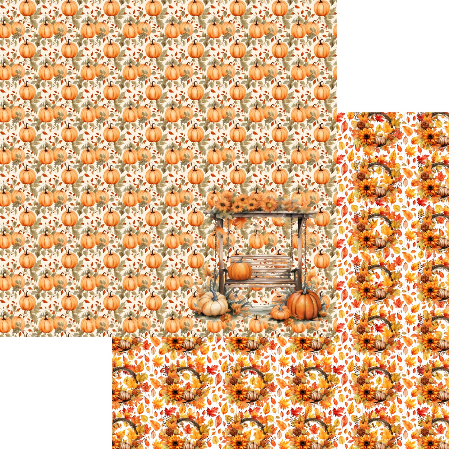 Fall Blessings 12 x 12 Scrapbook Paper & Embellishment Kit by SSC Designs - 3 Kits