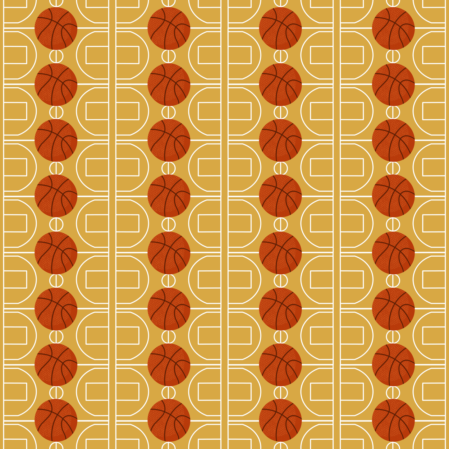 Sports Beat Collection Basketball Heartbeat 12 x 12 Double-Sided Scrapbook Paper by SSC Designs - 15 Pack