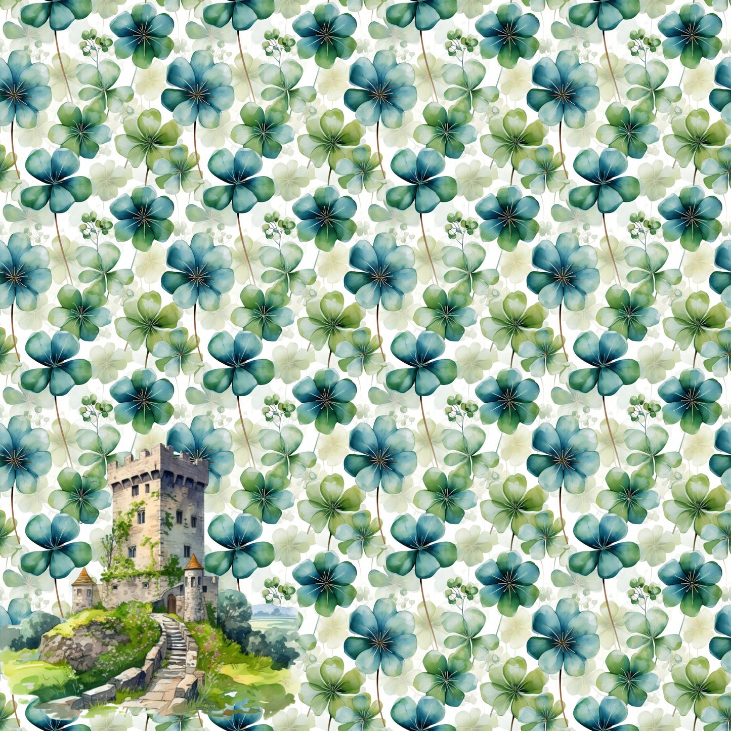 St. Patrick's Day Collection Kiss The Blarney Stone 12 x 12 Double-Sided Scrapbook Paper by SSC Designs - 15 Pack