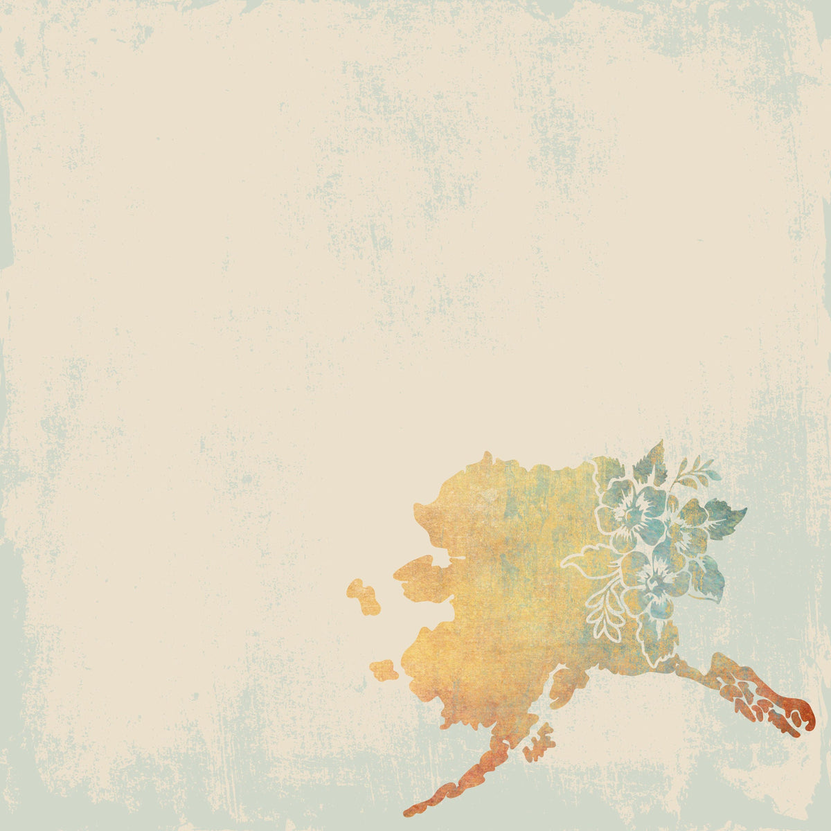 State Plates Collection Alaska 12 x 12 Double-Sided Scrapbook Paper by SSC Designs