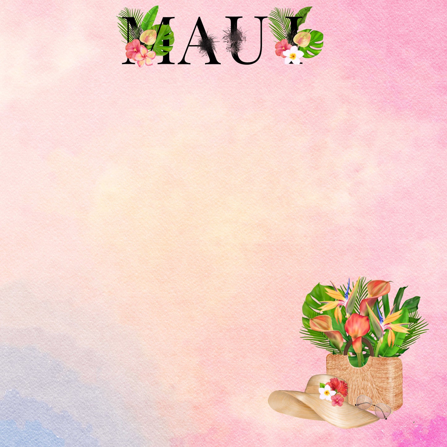 Exotic Tropics Collection Maui 12 x 12 Double-Sided Scrapbook Paper - 15 Pack